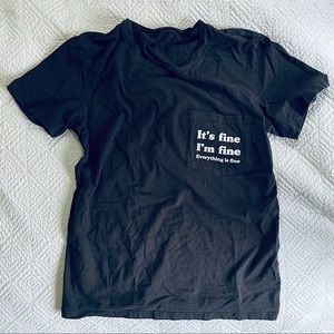 “I’m fine” soft charcoal T-shirt
